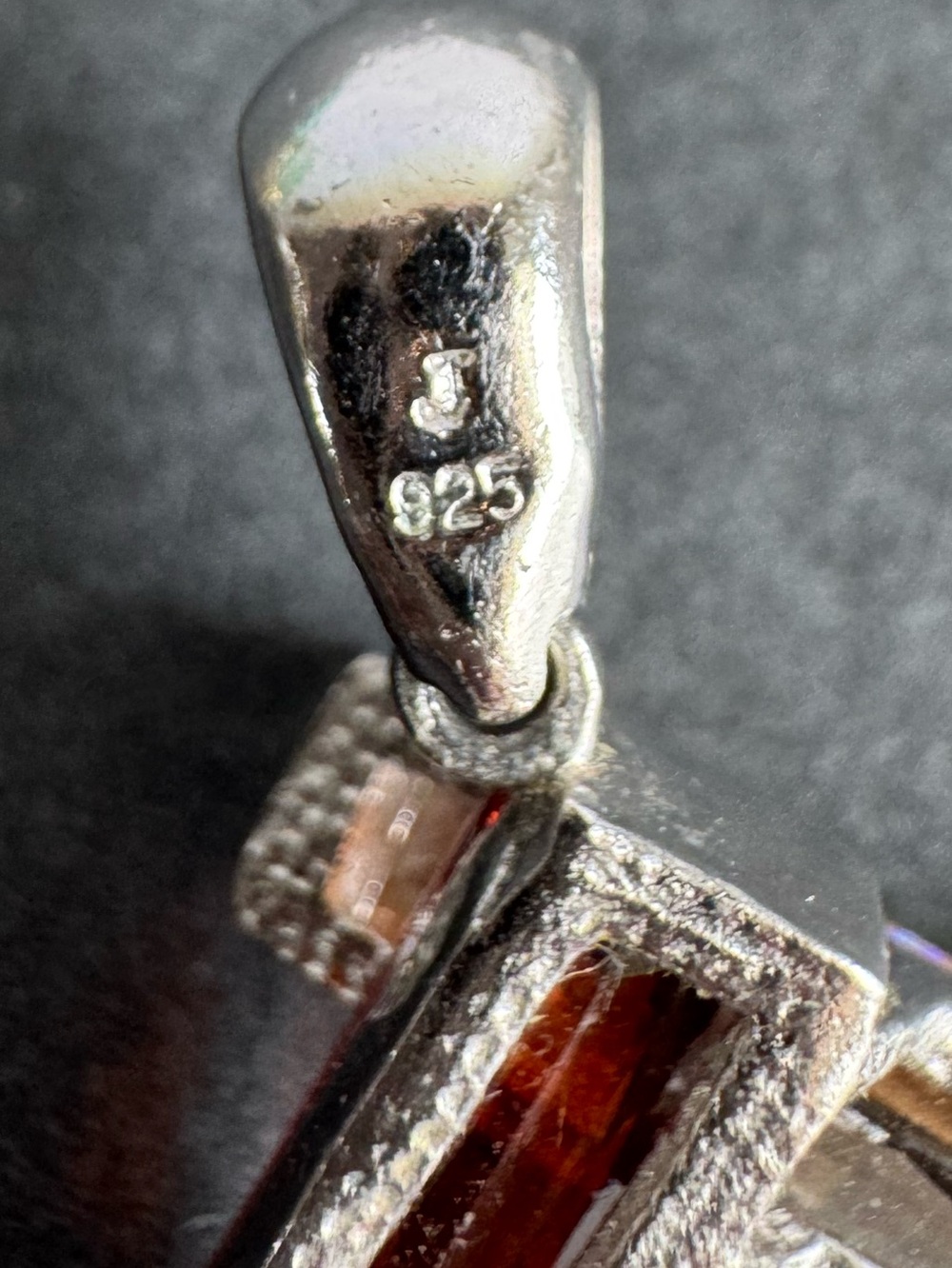 Vintage Sterling Silver Crystal 3D Pendant Colorful Geometric Necklace - Picture 8 of 9